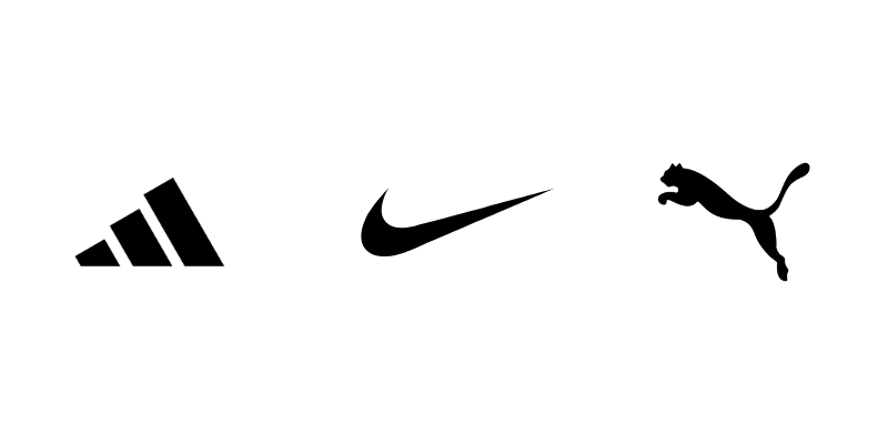 Adidas, Nike and Puma